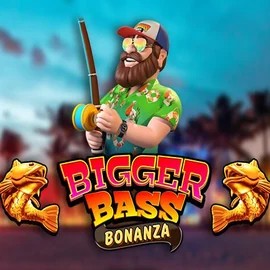 Bigger Bass Bonanza online game logo by Pragmatic Play on likescasino.bet